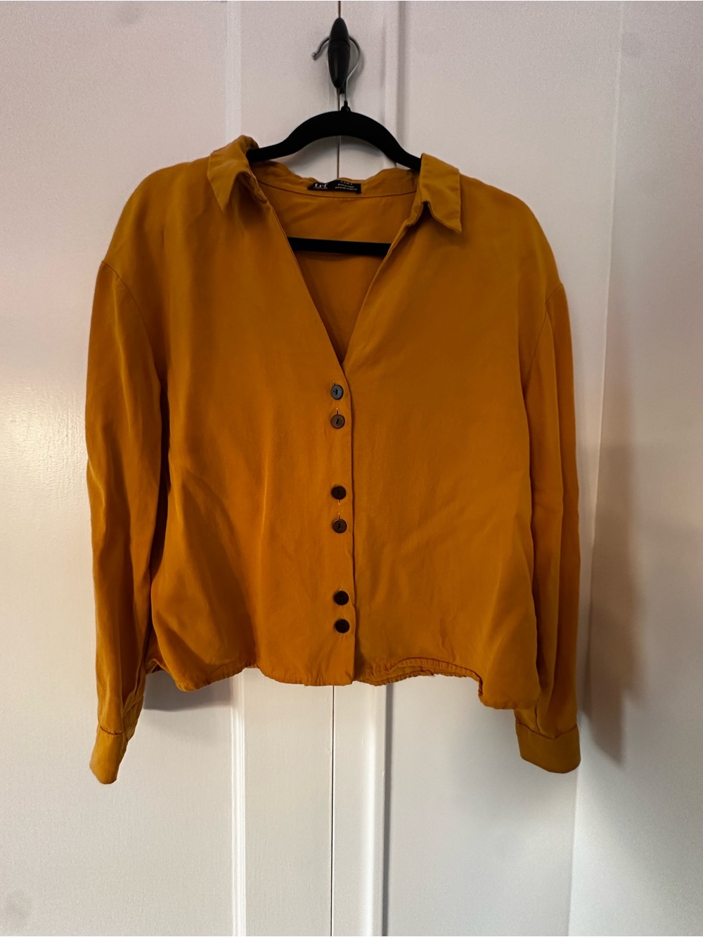 Zara Yellow Mustard Button-Down Collared Shirt